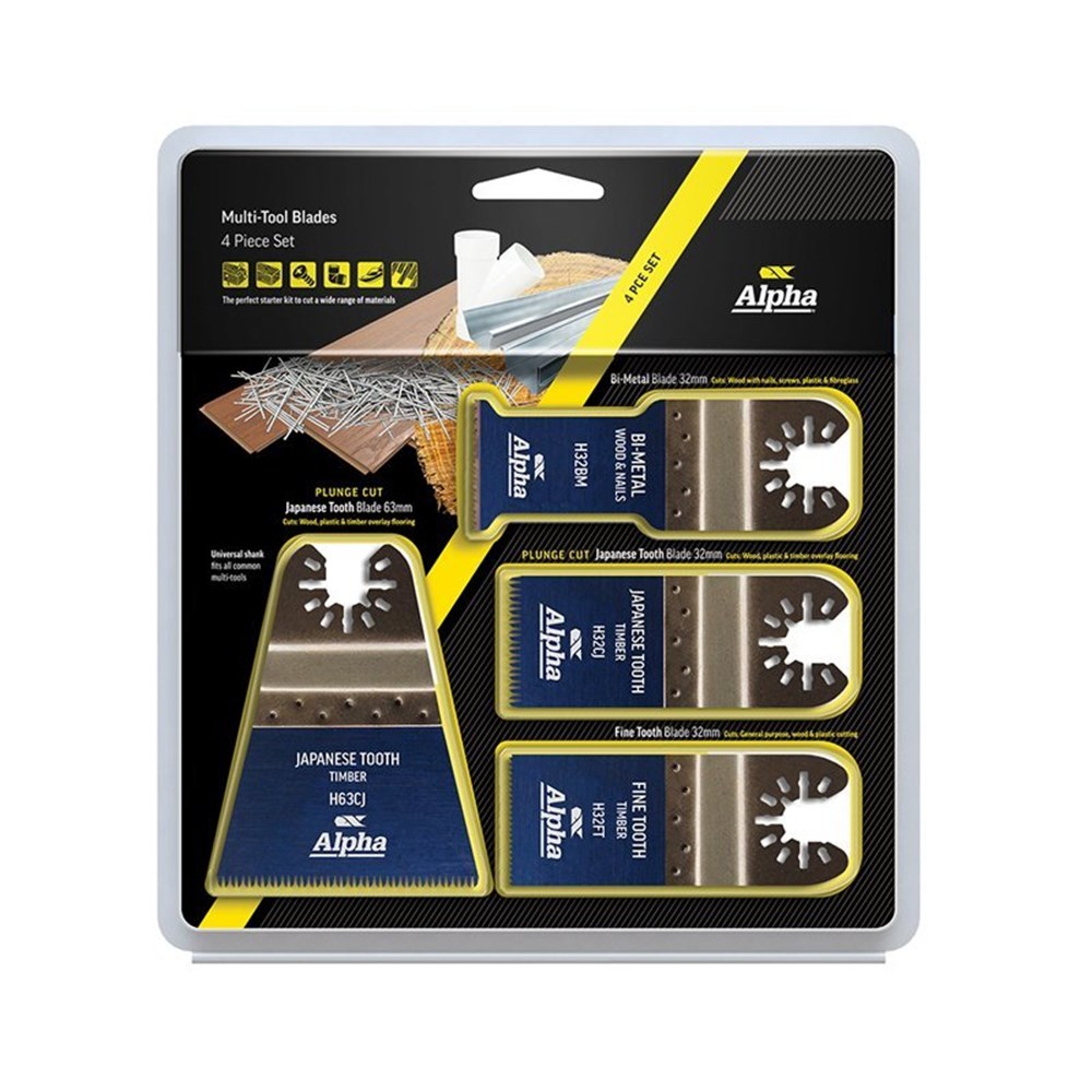 ALPHA 4 PEICE MULTI-TOOL BLADE SET